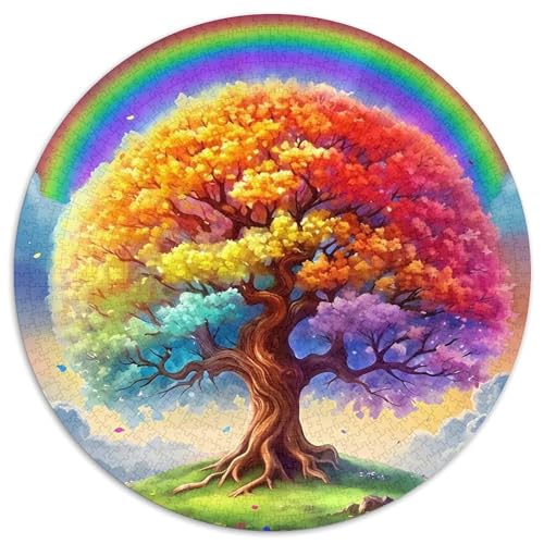 Bunter Baum Puzzle 1000 Teile Für Erwachsene Kinder Bunte Pflanzen Herausforderung Spiel Geschenk Dekoration Clevere Rätsel 1000pcs (67.5x67.5cm) von QTIVARLEN