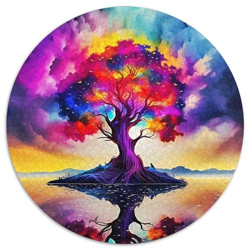 Bunter Baum Puzzle 1000 Teile Für Erwachsene Kinder Bunte Pflanzen Herausforderung Spiel Geschenk Dekoration Clevere Rätsel 1000pcs (67.5x67.5cm) von QTIVARLEN