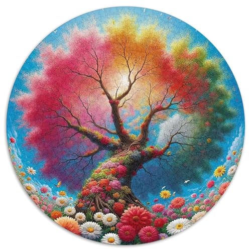 Bunter Baum Puzzle 1000 Teile Für Erwachsene Kinder Bunte Pflanzen Impossible Geschicklichkeitsspiel Geschenk Home Dekoration Clevere Rätsel 1000pcs (67.5x67.5cm) von QTIVARLEN