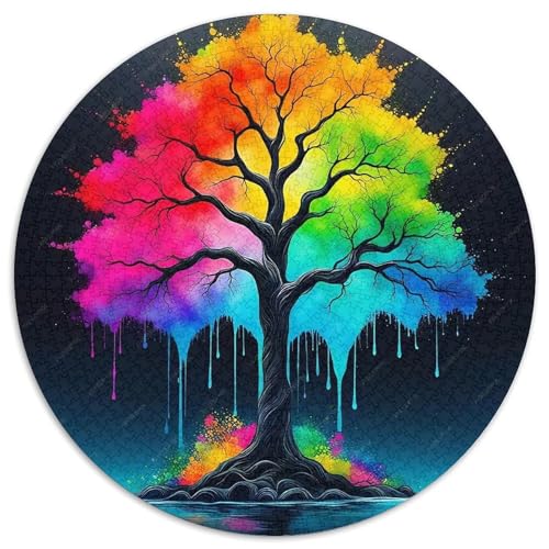 Bunter Baum Puzzle 1000 Teile Für Erwachsene Kinder Bunte Pflanzen Lernspiel Geschenk Dekoration Clevere Rätsel 1000pcs (67.5x67.5cm) von QTIVARLEN