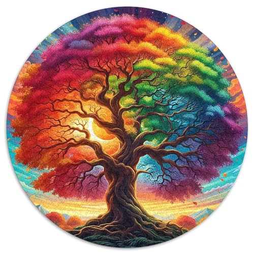 Bunter Baum Puzzle 1000 Teile Für Erwachsene Kinder Bunte Pflanzen Lernspiel Geschenk Dekoration Clevere Rätsel 1000pcs (67.5x67.5cm) von QTIVARLEN