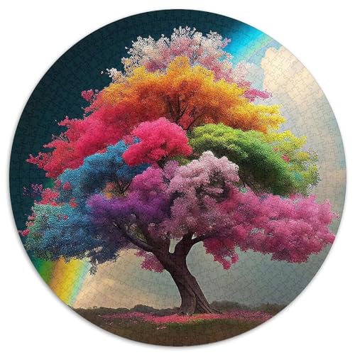 Bunter Baum Puzzle 1000 Teile Für Erwachsene Kinder Bunte Pflanzen Lernspiel Geschenk Dekoration Clevere Rätsel 1000pcs (67.5x67.5cm) von QTIVARLEN