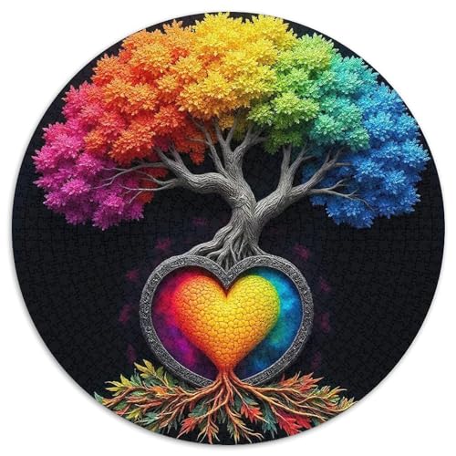 Bunter Baum Puzzle 1000 Teile Für Erwachsene Kinder Bunte Pflanzen Lernspiel Geschenk Home Dekoration Bewährter Qualität 1000pcs (67.5x67.5cm) von QTIVARLEN