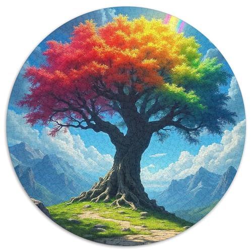 Bunter Baum Puzzle 1000 Teile Für Erwachsene Kinder Bunte Pflanzen Lernspiel Geschenk Home Dekoration Clevere Rätsel 1000pcs (67.5x67.5cm) von QTIVARLEN