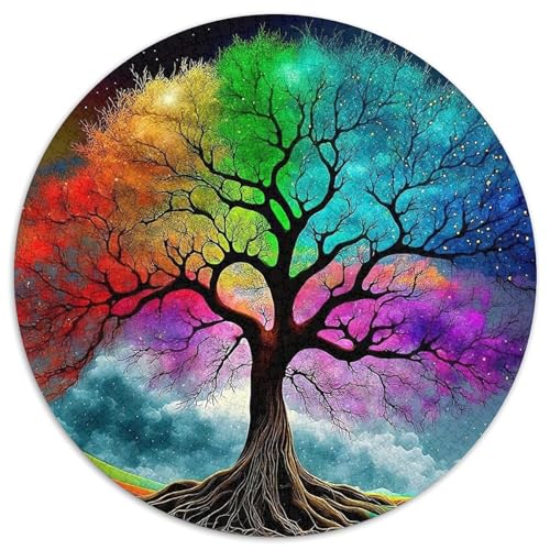 Bunter Baum Puzzle 1000 Teile Für Erwachsene Kinder Bunte Pflanzen Lernspiel Geschenk Home Dekoration Clevere Rätsel 1000pcs (67.5x67.5cm) von QTIVARLEN