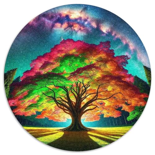 Bunter Baum Puzzle 1000 Teile Für Erwachsene Kinder Bunte Pflanzen Lernspiel Geschenk Home Dekoration Clevere Rätsel 1000pcs (67.5x67.5cm) von QTIVARLEN