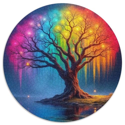 Bunter Baum Puzzle 1000 Teile Für Erwachsene Kinder Bunte Pflanzen Lernspiel Interaktives Spielzeug Home Dekoration Clevere Rätsel 1000pcs (67.5x67.5cm) von QTIVARLEN