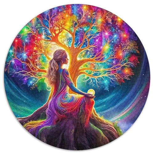 Bunter Baum Puzzle 1000 Teile Für Erwachsene Kinder Bunte Pflanzen Lernspiel Interaktives Spielzeug Home Dekoration Clevere Rätsel 1000pcs (67.5x67.5cm) von QTIVARLEN