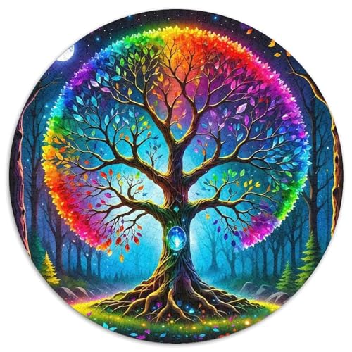Bunter Baum Puzzle 1000 Teile Für Erwachsene Kinder Bunte Pflanzen Lernspiel Interaktives Spielzeug Home Dekoration Clevere Rätsel 1000pcs (67.5x67.5cm) von QTIVARLEN
