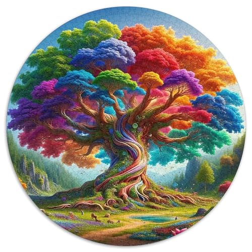 Bunter Baum Puzzle 1000 Teile Für Erwachsene Kinder Bunte Pflanzen Lernspiel Pädagogisches Spielzeug Home Dekoration Bewährter Qualität 1000pcs (67.5x67.5cm) von QTIVARLEN