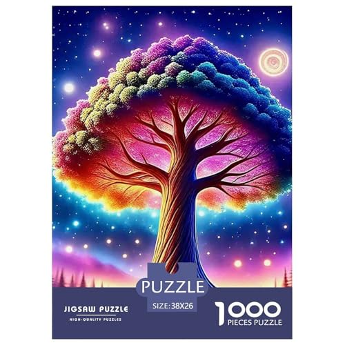 Bunter Baum Puzzle 1000 Teile Für Erwachsene Und Kinder Bunte Pflanzen Lernspiel Klassische Geschenk Home Dekoration Clevere Rätsel 38x26cm/1000pcs von QTIVARLEN