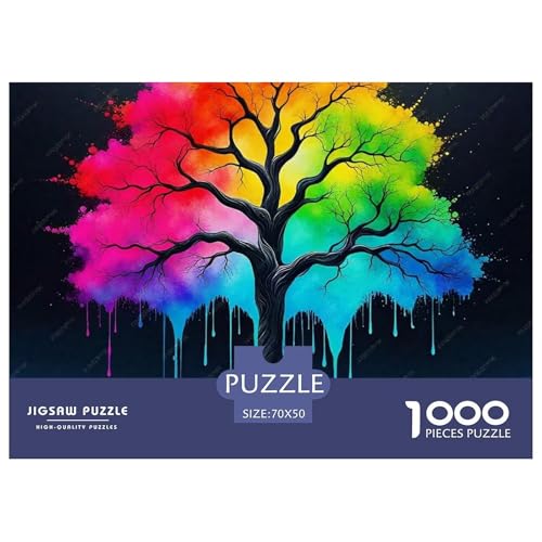 Bunter Baum Puzzle 1000 Teile Für Erwachsene Und Kinder Bunte Pflanzen Lernspiel Klassische Geschenk Home Dekoration in Bewährter Qualität 70x50cm/1000pcs Bunter Baum Puzzle 1000 Teile Für Erwachsene Und Kinder Bunte Pflanzen Lernspiel Klassische Geschenk Home Dekoration in Bewährter Qualität 70x50cm/1000pcs von QTIVARLEN