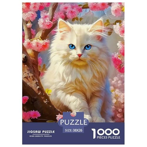 Cat Puzzle 1000 Teile Für Erwachsene Und Kinder Cute Pet Cat Herausforderung Spiel Klassische Geschenk Wunderschönes Dekoration in Bewährter Qualität 38x26cm/1000pcs von QTIVARLEN