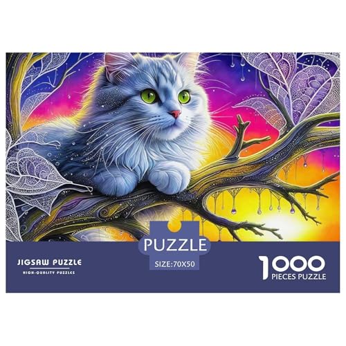 Cat Puzzle 1000 Teile Für Erwachsene Und Kinder Cute Pet Cat Impossible Geschicklichkeitsspiel Klassische Geschenk Home Dekoration in Bewährter Qualität 70x50cm/1000pcs von QTIVARLEN