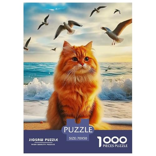 Cat Puzzle 1000 Teile Für Erwachsene Und Kinder Cute Pet Cat Impossible Geschicklichkeitsspiel Klassische Geschenk Home Dekoration in Bewährter Qualität 70x50cm/1000pcs von QTIVARLEN