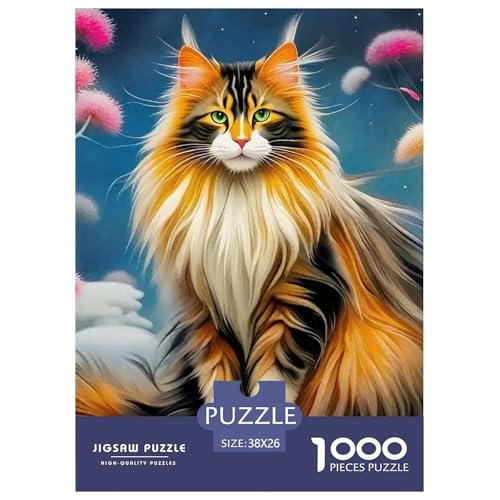 Cat Puzzle 1000 Teile Für Erwachsene Und Kinder Cute Pet Cat Impossible Geschicklichkeitsspiel Pädagogisches Spielzeug Home Dekoration in Bewährter Qualität 38x26cm/1000pcs von QTIVARLEN