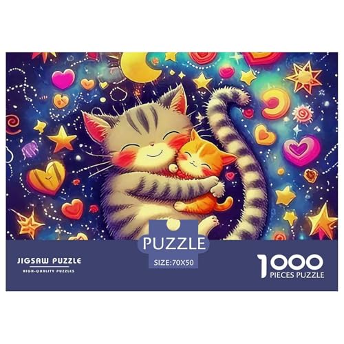 Cat Puzzle 1000 Teile Für Erwachsene Und Kinder Cute Pet Cat Lernspiel Interaktives Spielzeug Home Dekoration in Bewährter Qualität 70x50cm/1000pcs Cat Puzzle 1000 Teile Für Erwachsene Und Kinder Cute Pet Cat Lernspiel Interaktives Spielzeug Home Dekoration in Bewährter Qualität 70x50cm/1000pcs von QTIVARLEN