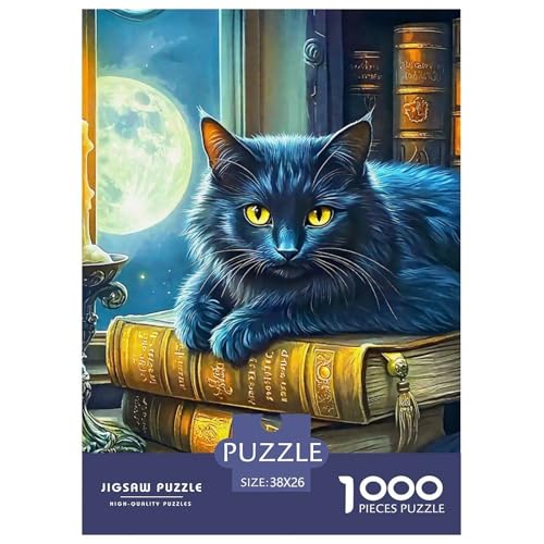 Cat Puzzle 1000 Teile Für Erwachsene Und Kinder Cute Pet Cat Lernspiel Interaktives Spielzeug Wunderschönes Dekoration Clevere Rätsel 38x26cm/1000pcs von QTIVARLEN