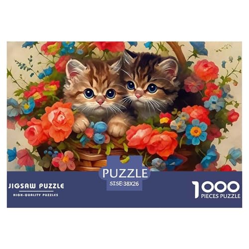 Cat Puzzle 1000 Teile Für Erwachsene Und Kinder Cute Pet Cat Lernspiel Klassische Geschenk Wunderschönes Dekoration in Bewährter Qualität 38x26cm/1000pcs Cat Puzzle 1000 Teile Für Erwachsene Und Kinder Cute Pet Cat Lernspiel Klassische Geschenk Wunderschönes Dekoration in Bewährter Qualität 38x26cm/1000pcs von QTIVARLEN