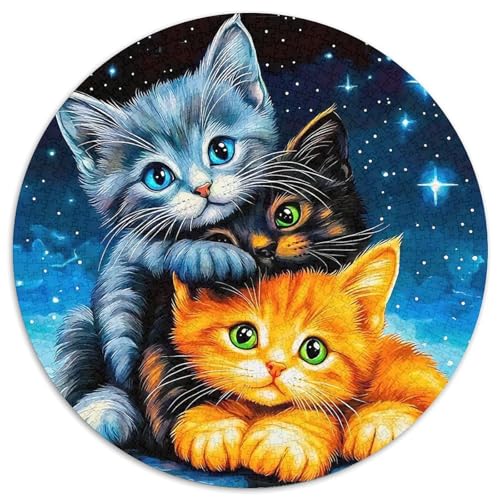 Cat Puzzle 1000 Teile Für Erwachsene Und Kinder Cute Pet Cat Lernspiel Pädagogisches Spielzeug Home Dekoration Clevere Rätsel 1000pcs (67.5x67.5cm) von QTIVARLEN