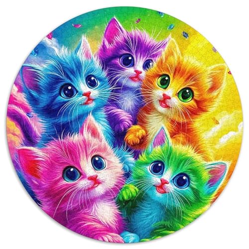 Cat Puzzle 1000 Teile Für Erwachsene Und Kinder Cute Pet Cat Lernspiel Pädagogisches Spielzeug Home Dekoration Clevere Rätsel 1000pcs (67.5x67.5cm) von QTIVARLEN