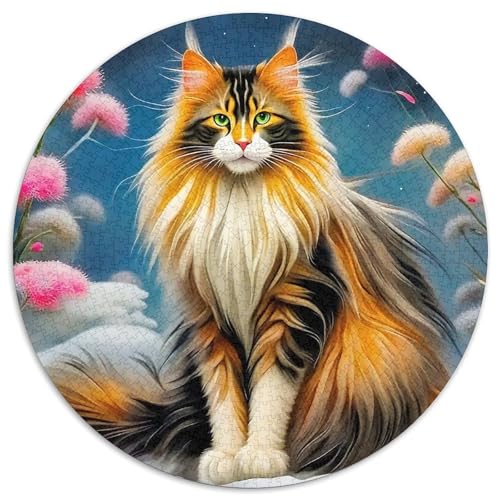 Cat Puzzle 1000 Teile Für Erwachsene Und Kinder Cute Pet Cat Lernspiel Pädagogisches Spielzeug Wunderschönes Dekoration Clevere Rätsel 1000pcs (67.5x67.5cm) von QTIVARLEN