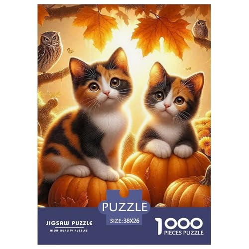 Cat Puzzle 1000 Teile Für Erwachsene Und Kinder Cute Pet Cat Lernspiel Pädagogisches Spielzeug Wunderschönes Dekoration Clevere Rätsel 38x26cm/1000pcs Cat Puzzle 1000 Teile Für Erwachsene Und Kinder Cute Pet Cat Lernspiel Pädagogisches Spielzeug Wunderschönes Dekoration Clevere Rätsel 38x26cm/1000pcs von QTIVARLEN