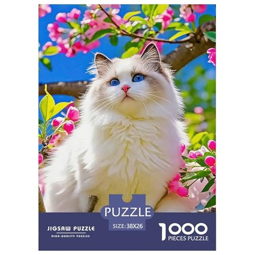 Cat Puzzle 1000 Teile Für Erwachsene Und Kinder Cute Pet Cat Lernspiel Pädagogisches Spielzeug Wunderschönes Dekoration in Bewährter Qualität 38x26cm/1000pcs von QTIVARLEN
