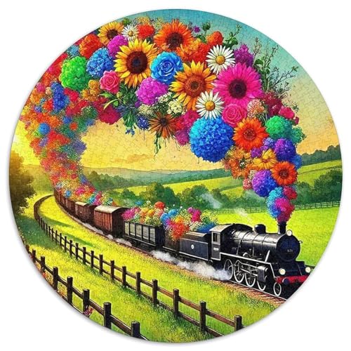 Dampfzug Puzzle 1000 Teile Für Erwachsene Und Kinder Kühler Zug Herausforderung Spiel Pädagogisches Spielzeug Wunderschönes Dekoration Clevere Rätsel 1000pcs (67.5x67.5cm) von QTIVARLEN