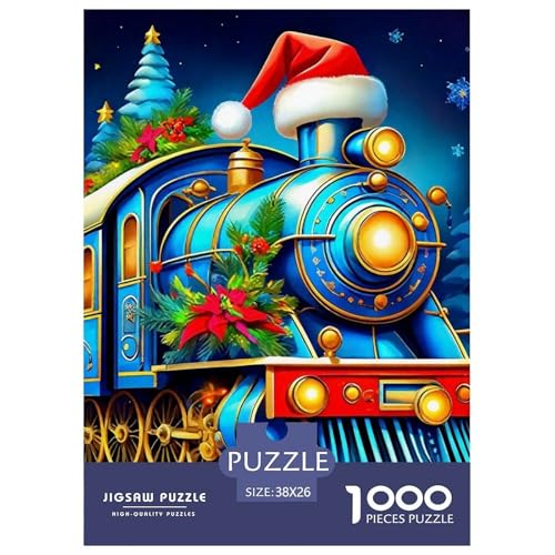Dampfzug Puzzle 1000 Teile Für Erwachsene Und Kinder Kühler Zug Lernspiel Pädagogisches Spielzeug Wunderschönes Dekoration Clevere Rätsel 38x26cm/1000pcs von QTIVARLEN