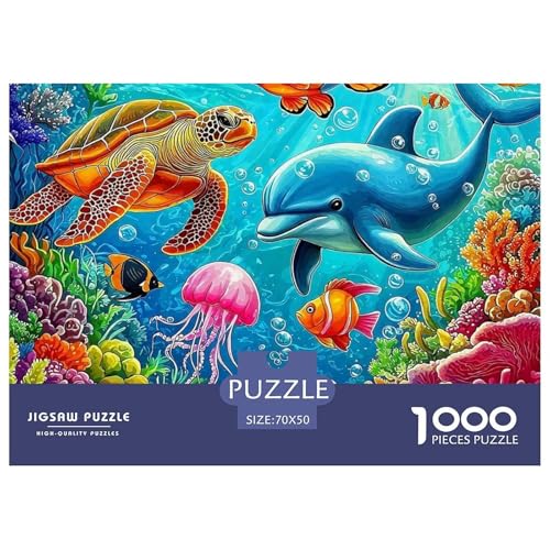Delphin Puzzle 1000 Teile Für Erwachsene Und Kinder Meerestiere Herausforderung Spiel Interaktives Spielzeug Home Dekoration Clevere Rätsel 70x50cm/1000pcs Delphin Puzzle 1000 Teile Für Erwachsene Und Kinder Meerestiere Herausforderung Spiel Interaktives Spielzeug Home Dekoration Clevere Rätsel 70x50cm/1000pcs von QTIVARLEN