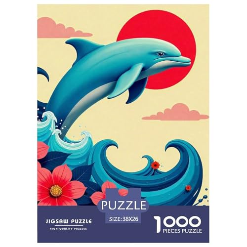 Delphin Puzzle 1000 Teile Für Erwachsene Und Kinder Meerestiere Herausforderung Spiel Interaktives Spielzeug Home Dekoration in Bewährter Qualität 38x26cm/1000pcs Delphin Puzzle 1000 Teile Für Erwachsene Und Kinder Meerestiere Herausforderung Spiel Interaktives Spielzeug Home Dekoration in Bewährter Qualität 38x26cm/1000pcs von QTIVARLEN