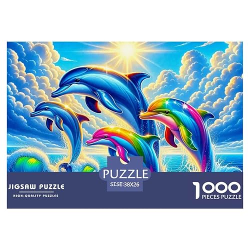 Delphin Puzzle 1000 Teile Für Erwachsene Und Kinder Meerestiere Herausforderung Spiel Interaktives Spielzeug Wunderschönes Dekoration Clevere Rätsel 38x26cm/1000pcs Delphin Puzzle 1000 Teile Für Erwachsene Und Kinder Meerestiere Herausforderung Spiel Interaktives Spielzeug Wunderschönes Dekoration Clevere Rätsel 38x26cm/1000pcs von QTIVARLEN