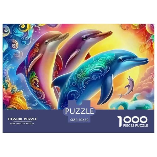 Delphin Puzzle 1000 Teile Für Erwachsene Und Kinder Meerestiere Herausforderung Spiel Interaktives Spielzeug Wunderschönes Dekoration in Bewährter Qualität 70x50cm/1000pcs Delphin Puzzle 1000 Teile Für Erwachsene Und Kinder Meerestiere Herausforderung Spiel Interaktives Spielzeug Wunderschönes Dekoration in Bewährter Qualität 70x50cm/1000pcs von QTIVARLEN