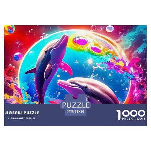 Delphin Puzzle 1000 Teile Für Erwachsene Und Kinder Meerestiere Herausforderung Spiel Klassische Geschenk Wunderschönes Dekoration Clevere Rätsel 38x26cm/1000pcs Delphin Puzzle 1000 Teile Für Erwachsene Und Kinder Meerestiere Herausforderung Spiel Klassische Geschenk Wunderschönes Dekoration Clevere Rätsel 38x26cm/1000pcs von QTIVARLEN