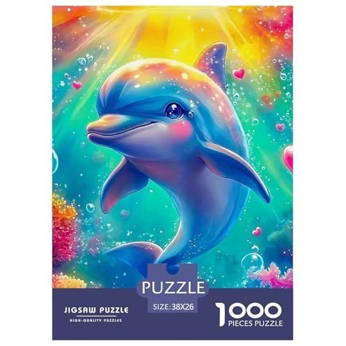 Delphin Puzzle 1000 Teile Für Erwachsene Und Kinder Meerestiere Herausforderung Spiel Klassische Geschenk Wunderschönes Dekoration Clevere Rätsel 38x26cm/1000pcs Delphin Puzzle 1000 Teile Für Erwachsene Und Kinder Meerestiere Herausforderung Spiel Klassische Geschenk Wunderschönes Dekoration Clevere Rätsel 38x26cm/1000pcs von QTIVARLEN