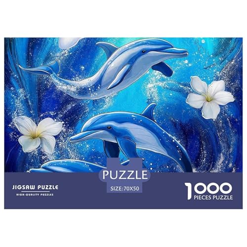 Delphin Puzzle 1000 Teile Für Erwachsene Und Kinder Meerestiere Herausforderung Spiel Klassische Geschenk Wunderschönes Dekoration Clevere Rätsel 70x50cm/1000pcs Delphin Puzzle 1000 Teile Für Erwachsene Und Kinder Meerestiere Herausforderung Spiel Klassische Geschenk Wunderschönes Dekoration Clevere Rätsel 70x50cm/1000pcs von QTIVARLEN