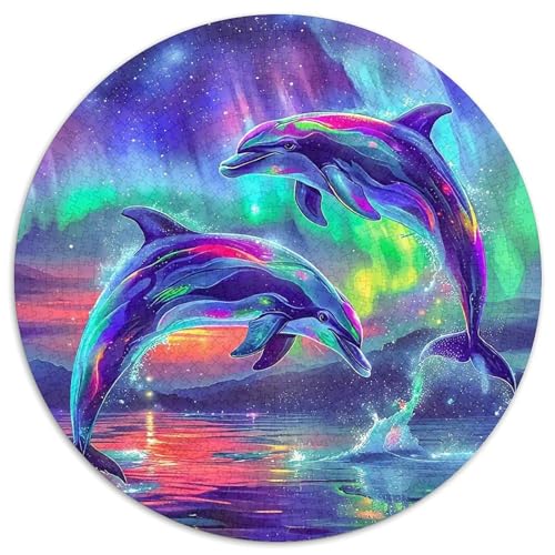 Delphin Puzzle 1000 Teile Für Erwachsene Und Kinder Meerestiere Herausforderung Spiel Klassische Geschenk Wunderschönes Dekoration in Bewährter Qualität 1000pcs (67.5x67.5cm) von QTIVARLEN