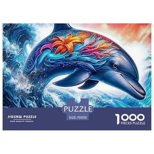 Delphin Puzzle 1000 Teile Für Erwachsene Und Kinder Meerestiere Herausforderung Spiel Klassische Geschenk Wunderschönes Dekoration in Bewährter Qualität 70x50cm/1000pcs Delphin Puzzle 1000 Teile Für Erwachsene Und Kinder Meerestiere Herausforderung Spiel Klassische Geschenk Wunderschönes Dekoration in Bewährter Qualität 70x50cm/1000pcs von QTIVARLEN