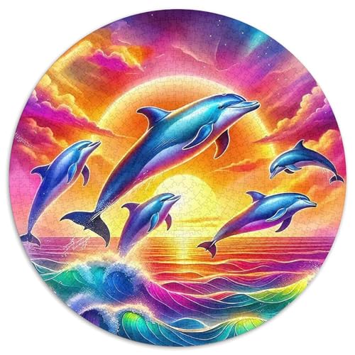 Delphin Puzzle 1000 Teile Für Erwachsene Und Kinder Meerestiere Herausforderung Spiel Pädagogisches Spielzeug Home Dekoration Clevere Rätsel 1000pcs (67.5x67.5cm) von QTIVARLEN