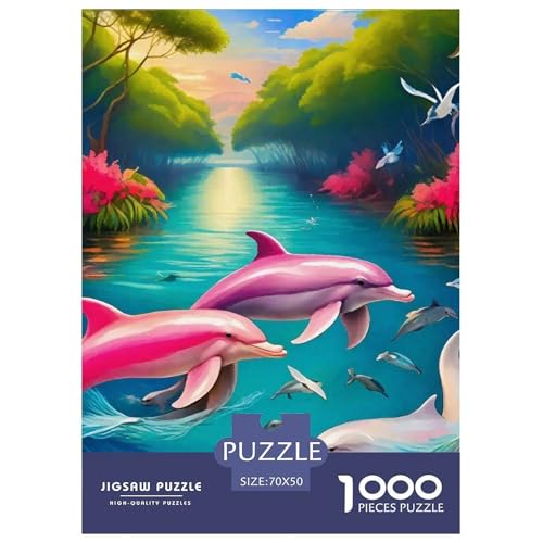 Delphin Puzzle 1000 Teile Für Erwachsene Und Kinder Meerestiere Herausforderung Spiel Pädagogisches Spielzeug Home Dekoration Clevere Rätsel 70x50cm/1000pcs Delphin Puzzle 1000 Teile Für Erwachsene Und Kinder Meerestiere Herausforderung Spiel Pädagogisches Spielzeug Home Dekoration Clevere Rätsel 70x50cm/1000pcs von QTIVARLEN