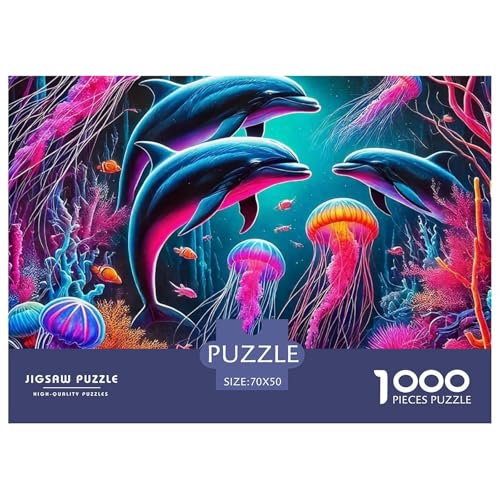 Delphin Puzzle 1000 Teile Für Erwachsene Und Kinder Meerestiere Herausforderung Spiel Pädagogisches Spielzeug Wunderschönes Dekoration Clevere Rätsel 70x50cm/1000pcs Delphin Puzzle 1000 Teile Für Erwachsene Und Kinder Meerestiere Herausforderung Spiel Pädagogisches Spielzeug Wunderschönes Dekoration Clevere Rätsel 70x50cm/1000pcs von QTIVARLEN