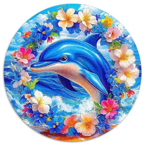 Delphin Puzzle 1000 Teile Für Erwachsene Und Kinder Meerestiere Impossible Geschicklichkeitsspiel Interaktives Spielzeug Home Dekoration Clevere Rätsel 1000pcs (67.5x67.5cm) von QTIVARLEN