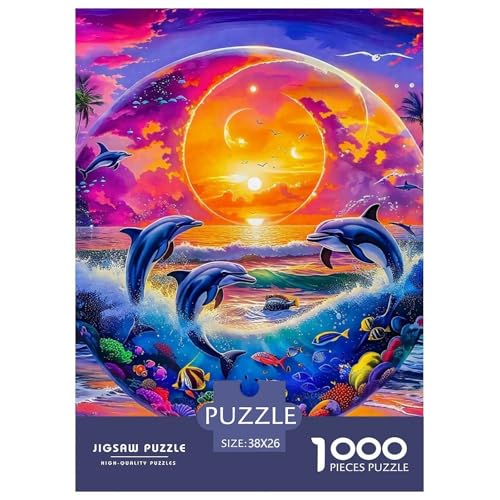 Delphin Puzzle 1000 Teile Für Erwachsene Und Kinder Meerestiere Impossible Geschicklichkeitsspiel Interaktives Spielzeug Home Dekoration Clevere Rätsel 38x26cm/1000pcs Delphin Puzzle 1000 Teile Für Erwachsene Und Kinder Meerestiere Impossible Geschicklichkeitsspiel Interaktives Spielzeug Home Dekoration Clevere Rätsel 38x26cm/1000pcs von QTIVARLEN