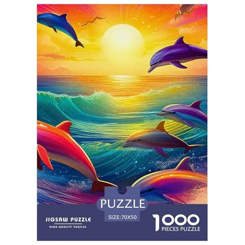 Delphin Puzzle 1000 Teile Für Erwachsene Und Kinder Meerestiere Impossible Geschicklichkeitsspiel Interaktives Spielzeug Home Dekoration in Bewährter Qualität 70x50cm/1000pcs Delphin Puzzle 1000 Teile Für Erwachsene Und Kinder Meerestiere Impossible Geschicklichkeitsspiel Interaktives Spielzeug Home Dekoration in Bewährter Qualität 70x50cm/1000pcs von QTIVARLEN