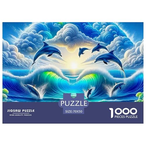 Delphin Puzzle 1000 Teile Für Erwachsene Und Kinder Meerestiere Impossible Geschicklichkeitsspiel Interaktives Spielzeug Home Dekoration in Bewährter Qualität 70x50cm/1000pcs Delphin Puzzle 1000 Teile Für Erwachsene Und Kinder Meerestiere Impossible Geschicklichkeitsspiel Interaktives Spielzeug Home Dekoration in Bewährter Qualität 70x50cm/1000pcs von QTIVARLEN