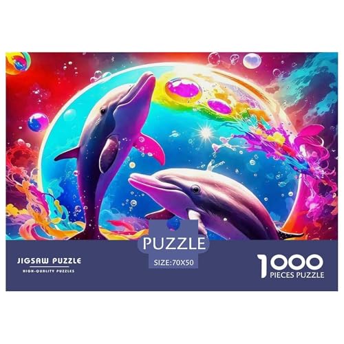 Delphin Puzzle 1000 Teile Für Erwachsene Und Kinder Meerestiere Impossible Geschicklichkeitsspiel Interaktives Spielzeug Home Dekoration in Bewährter Qualität 70x50cm/1000pcs Delphin Puzzle 1000 Teile Für Erwachsene Und Kinder Meerestiere Impossible Geschicklichkeitsspiel Interaktives Spielzeug Home Dekoration in Bewährter Qualität 70x50cm/1000pcs von QTIVARLEN