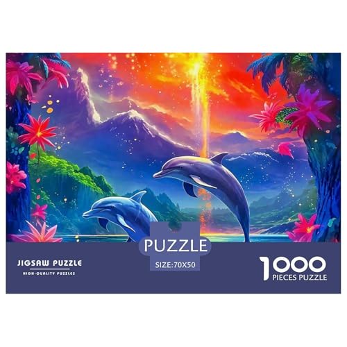 Delphin Puzzle 1000 Teile Für Erwachsene Und Kinder Meerestiere Impossible Geschicklichkeitsspiel Interaktives Spielzeug Wunderschönes Dekoration Clevere Rätsel 70x50cm/1000pcs Delphin Puzzle 1000 Teile Für Erwachsene Und Kinder Meerestiere Impossible Geschicklichkeitsspiel Interaktives Spielzeug Wunderschönes Dekoration Clevere Rätsel 70x50cm/1000pcs von QTIVARLEN