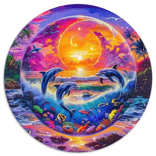 Delphin Puzzle 1000 Teile Für Erwachsene Und Kinder Meerestiere Impossible Geschicklichkeitsspiel Interaktives Spielzeug Wunderschönes Dekoration in Bewährter Qualität 1000pcs (67.5x67.5cm) von QTIVARLEN