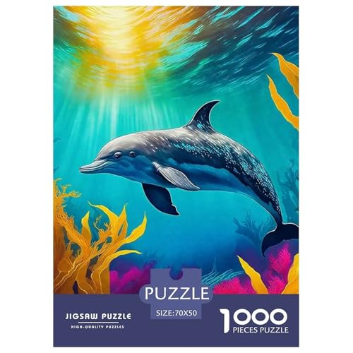 Delphin Puzzle 1000 Teile Für Erwachsene Und Kinder Meerestiere Impossible Geschicklichkeitsspiel Klassische Geschenk Home Dekoration in Bewährter Qualität 70x50cm/1000pcs Delphin Puzzle 1000 Teile Für Erwachsene Und Kinder Meerestiere Impossible Geschicklichkeitsspiel Klassische Geschenk Home Dekoration in Bewährter Qualität 70x50cm/1000pcs von QTIVARLEN